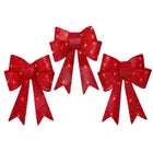 Pre-Lit Tinsel Bows, Set of 3 image number 1