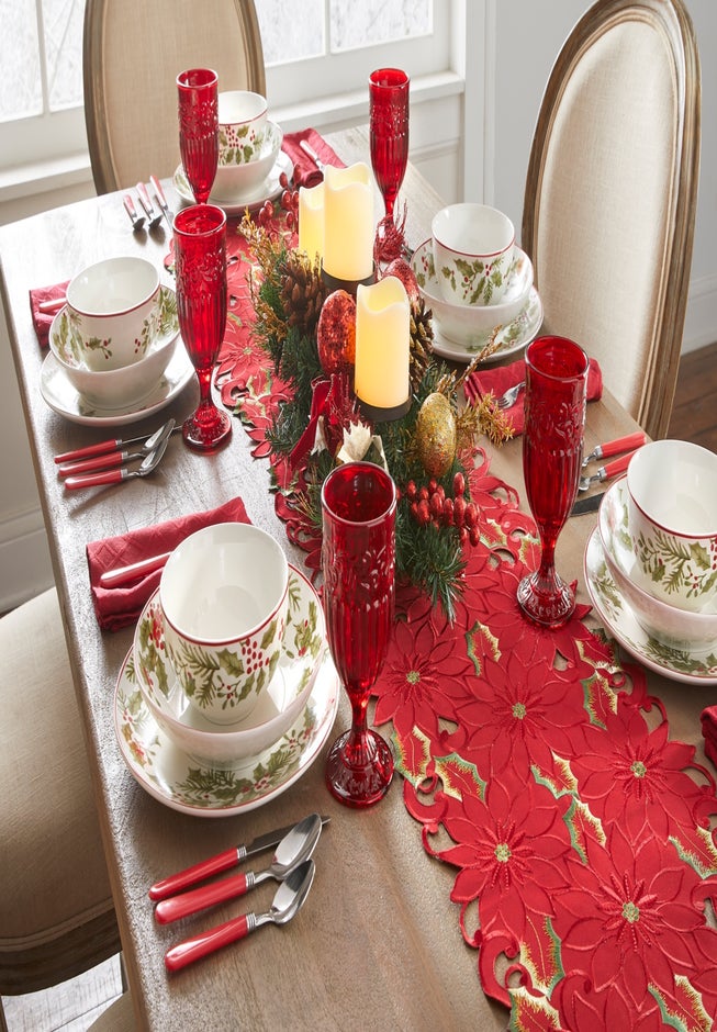 Cordless LED Pre-Decorated Candleholder Centerpiece image number 1
