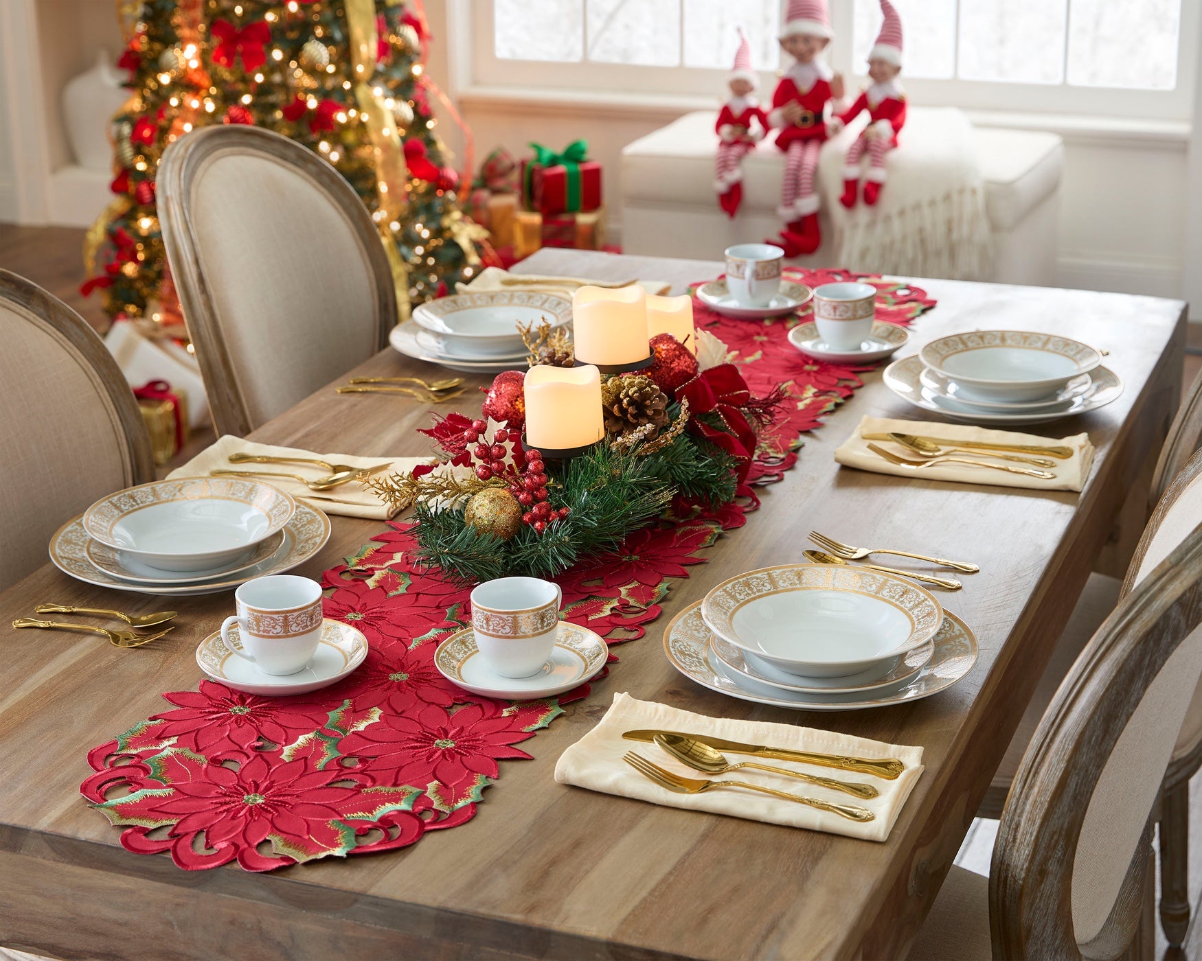 Cordless LED Pre-Decorated Candleholder Centerpiece image number 2