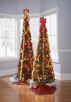 Fully Decorated Pre-Lit 6 Ft. Pop-Up Christmas Tree