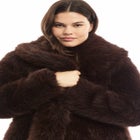 Shaggy Faux Fur Coat image number null