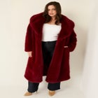 Shaggy Faux Fur Coat image number null