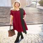 Stretch Cotton Tie Sleeve Midi Dress image number null