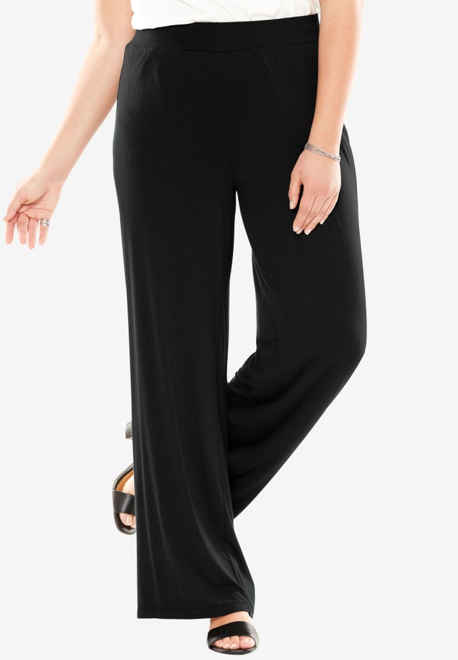 Everyday Stretch Knit Wide Leg Pant image number 0