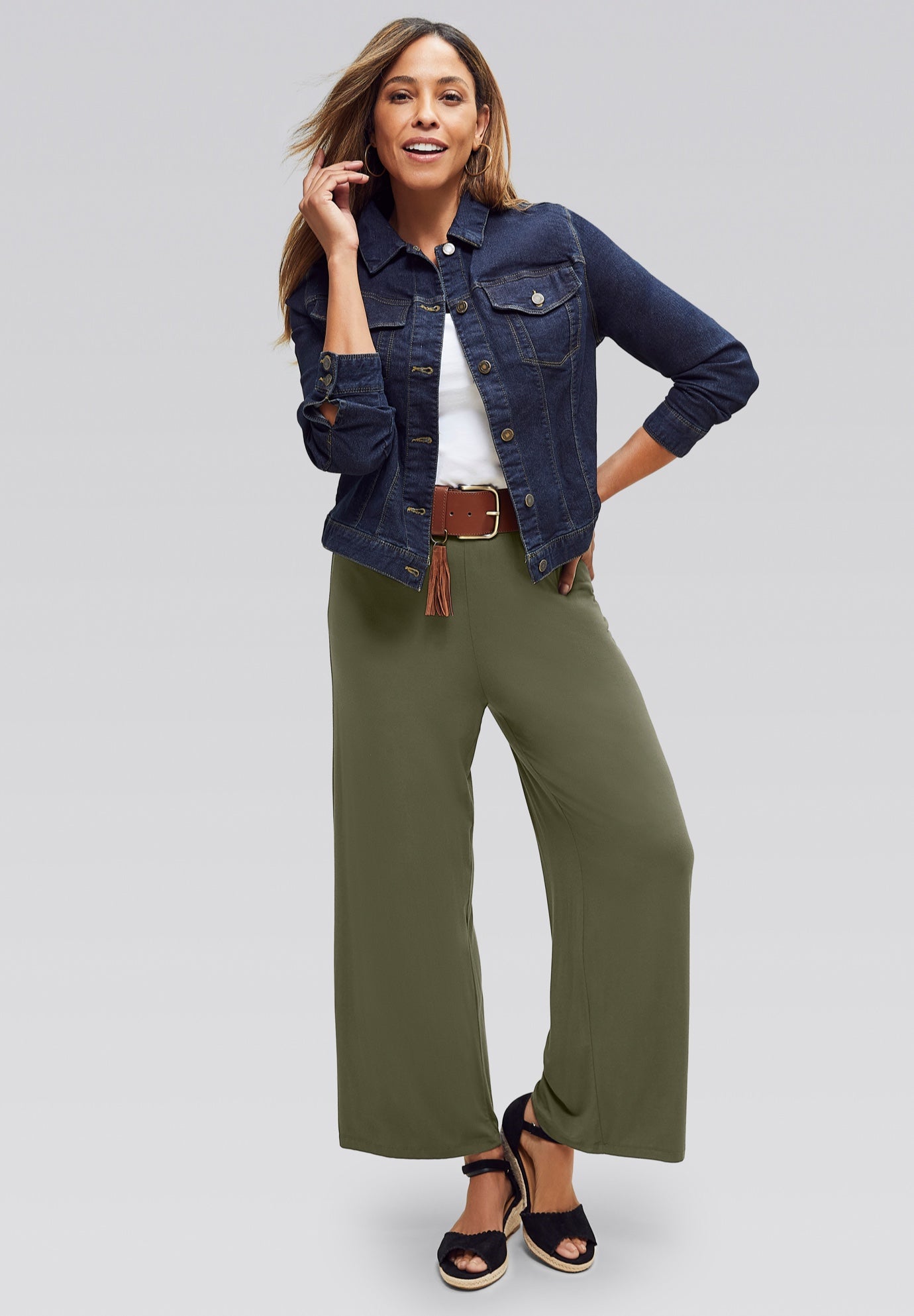 Everyday Stretch Knit Wide Leg Pant image number 4