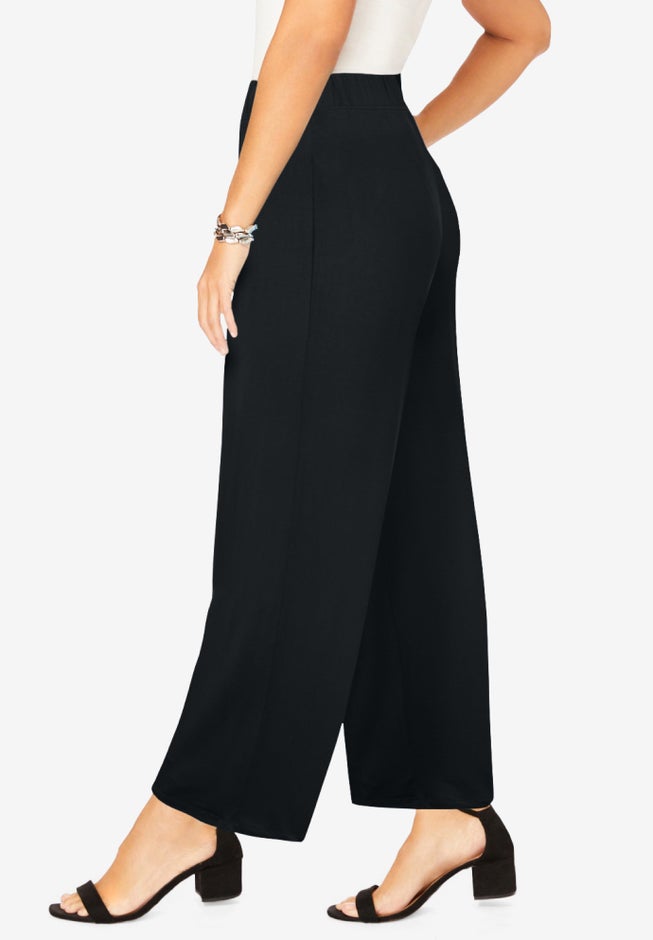 Everyday Stretch Knit Wide Leg Pant image number 1