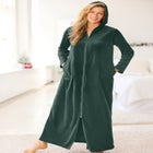 Dreams & Co&reg; Hooded Velour Robe image number null