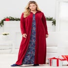 Long Floral Print Cotton Gown image number null