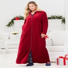 Dreams & Co&reg; Hooded Velour Robe image number null