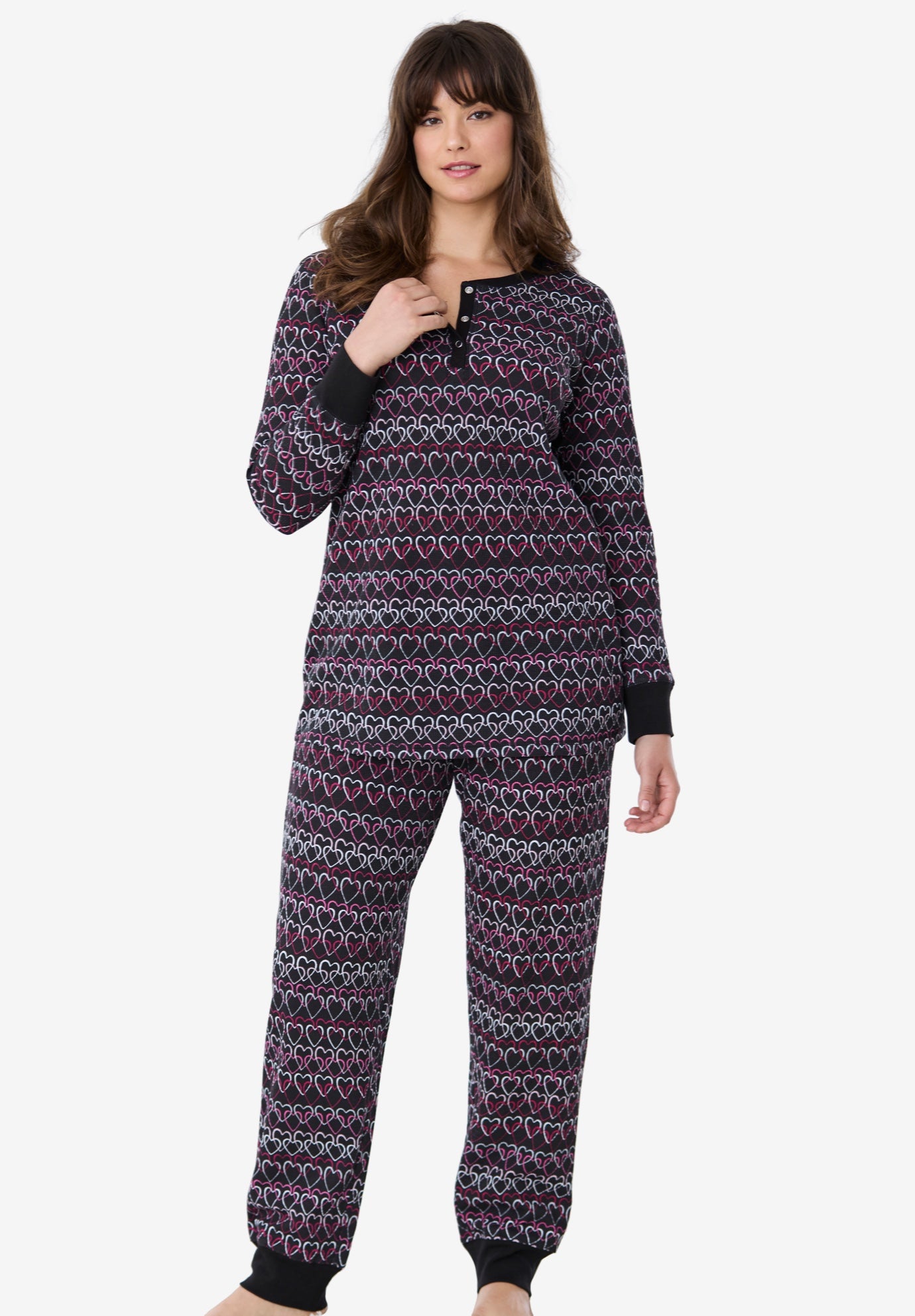 Thermal Henley Pajama Set image number 0