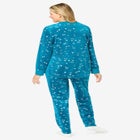 Dreams & Co. ® Velour Pajama with FREE Fuzzy Socks image number null