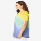 Short-Sleeve V-Neck Shirred Tee image number null