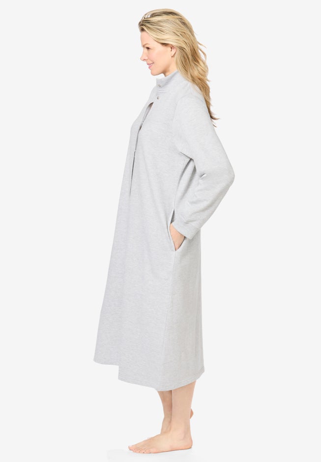 Only Necessities&reg; Fleece Snap-Front Robe image number 2