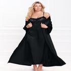 The Luxe Satin Long Peignoir Set image number null