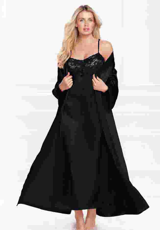 The Luxe Satin Long Peignoir Set image number 0