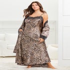 The Luxe Satin Long Peignoir Set image number null