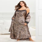 The Luxe Satin Long Peignoir Set image number null