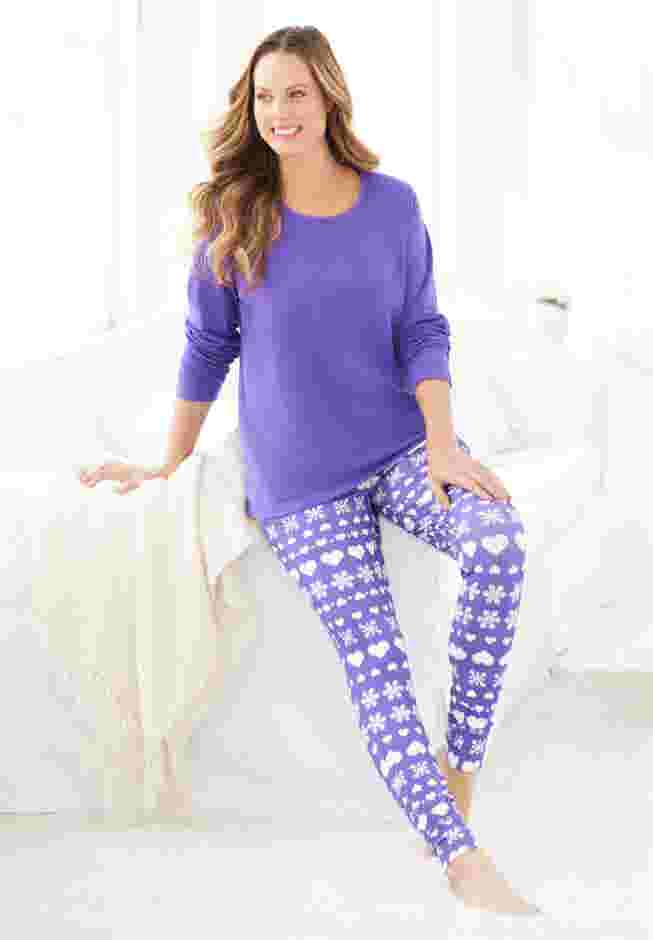 Satin Trim Sleep Tee image number 5