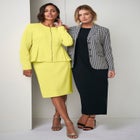 2-Piece Stretch Crepe Single-Breasted Maxi Jacket Dress image number null