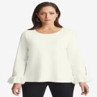 Lace Cuff Pullover image number null