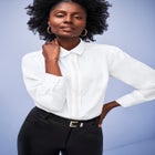 Georgette Pearl Trim Blouse image number null