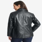 Croc Leather Blazer image number null