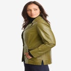 Croc Leather Blazer image number null