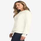 Cashmere Pointelle Cable Crew image number null