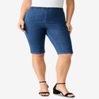 Plus Size Comfort Stretch Bermuda Jean Short image number null