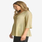 Shimmer Peplum Top image number null