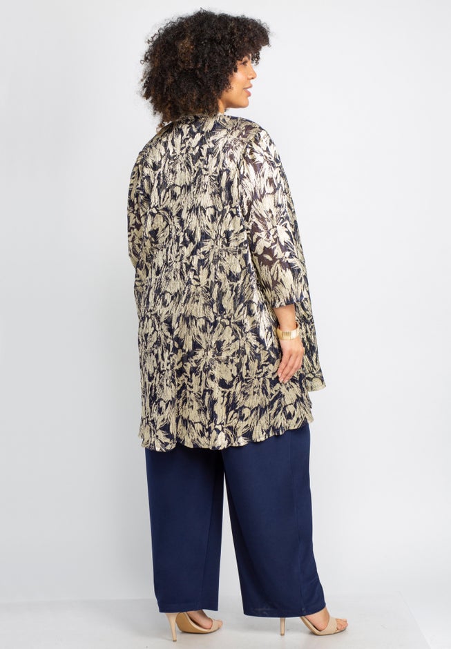 3-Piece Foil Print Pant Suit image number 1