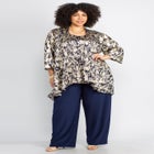 3-Piece Foil Print Pant Suit image number null