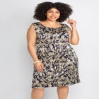 2-Piece Foil Print Jacket Dress Set image number 3