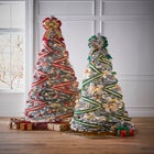 6'H Pre-Lit Flocked Pop-Up Tree image number 1