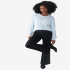 Front-Seam Wide Leg Knit Pant image number null