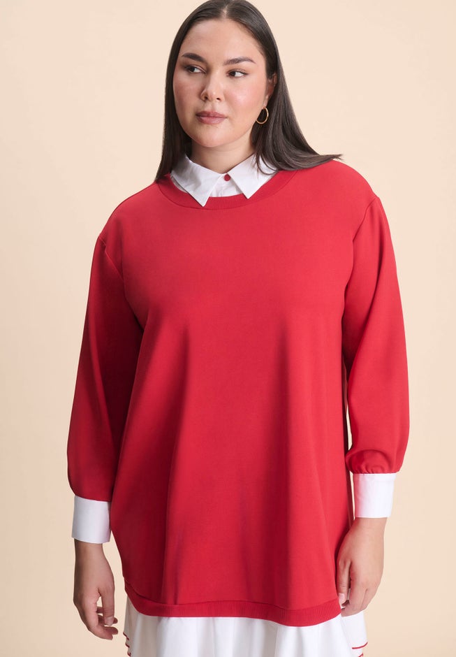 Twofer Mini Shirt Dress image number 4