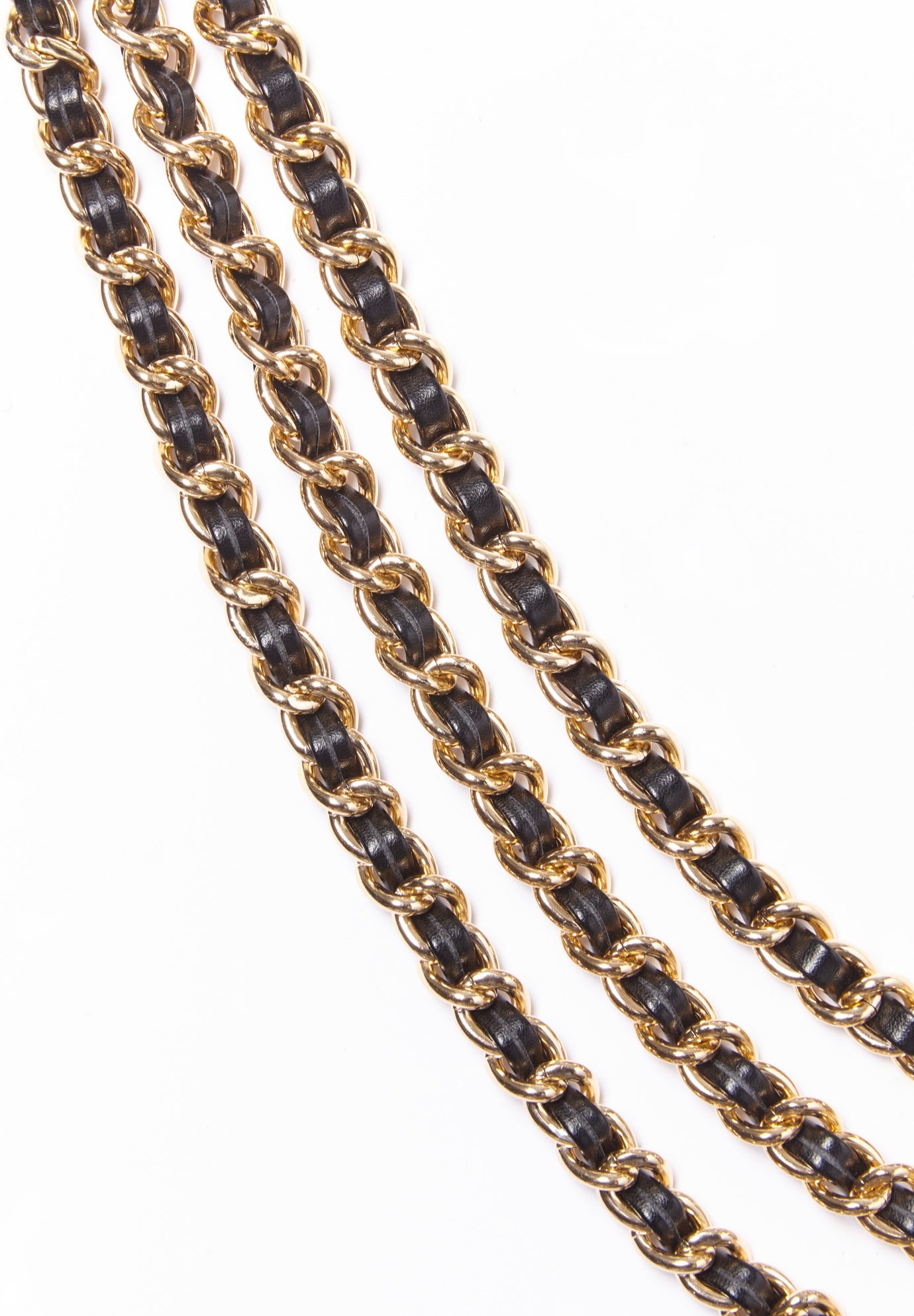 Faux Leather Gold Chain Belt image number 1