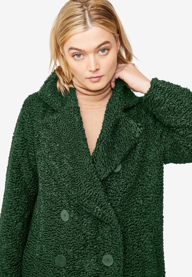 Double-Breasted Teddy Coat image number null