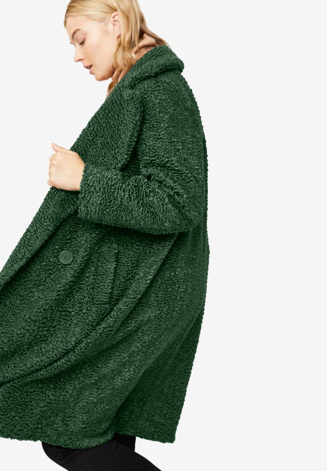 Double-Breasted Teddy Coat image number null