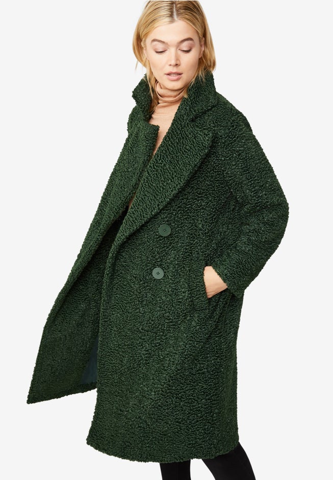 Double-Breasted Teddy Coat image number null