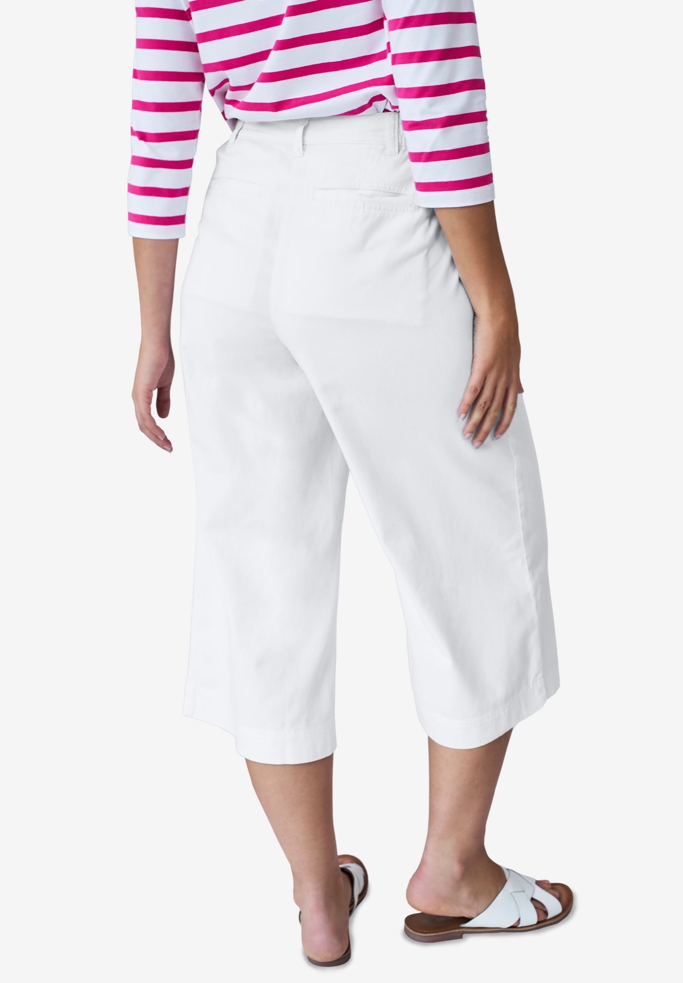 Lightweight Wide-Leg Crop Mid-Rise Jeans image number 1