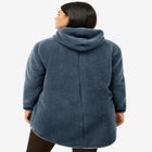 Zip Front Hooded Sherpa Jacket image number 1