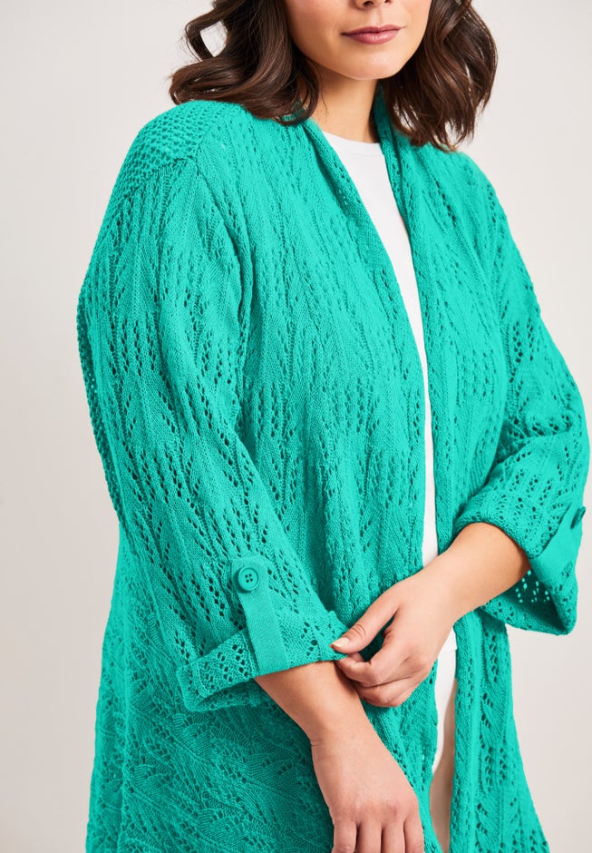 Pointelle Sweater Cardigan image number 1
