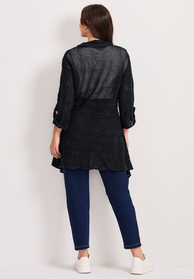 Pointelle Sweater Cardigan image number 2