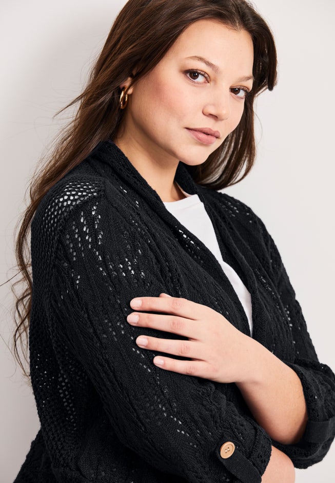 Pointelle Sweater Cardigan image number 1