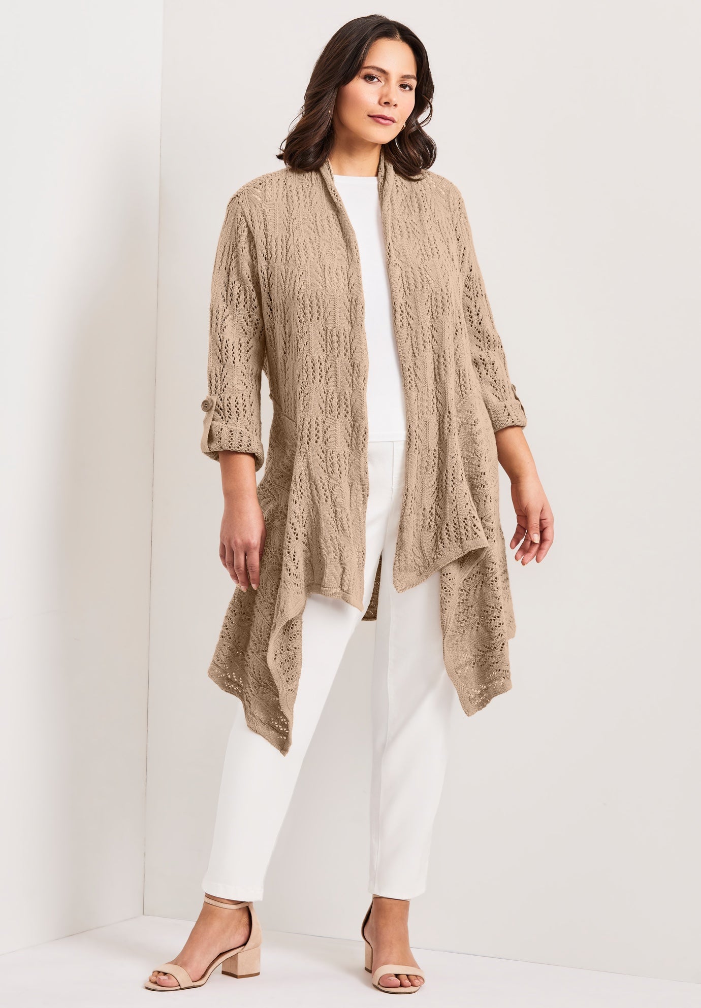 Pointelle Sweater Cardigan image number 0