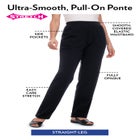 Straight-Leg Stretch Ponte-Knit Pull-On Pants image number 2