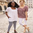 Stretch Cotton Square Neck Tunic image number null