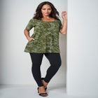 Stretch Cotton Square Neck Tunic image number null