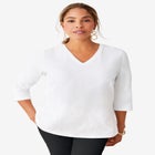 Stretch Cotton V-Neck Tee image number null